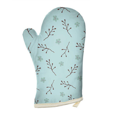 Oven Glove - Sweet Branches & Buds Pattern