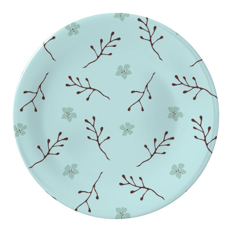 China Plate - Sweet Branches & Buds Pattern