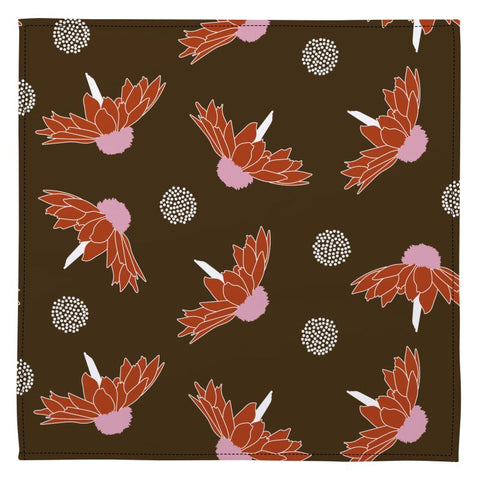 Custom Napkins - Pink and Red Echinacea Flower Pattern